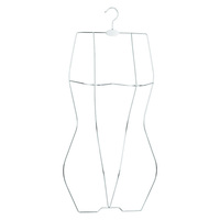 Vente en gros de cintres de maillot de bain en métal en forme de corps entier en or rose argenté brillant pour vitrine de magasin