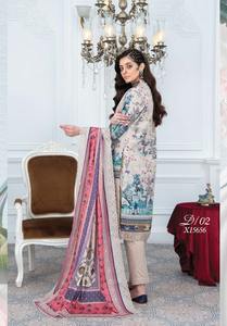 Haute qualité dames Shalwar Kameez pakistanais qualité d'exportation brodé coton/pelouse costumes grande taille femmes chandails d'été - Product Image 6