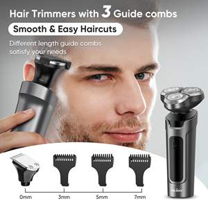 Rasoir Électrique Rotatif 5-en-1 pour Hommes, Tête Flottante Étanche IPX7, Kit de Toilettage pour Visage, Corps, Nez, Barbe et Tondeuse à Cheveux – Lames de Rechange - Product Image 5