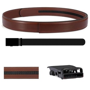 Vente en gros de ceintures en cuir véritable avec logo personnalisé boucle en acier faite à la main stock d'usine en cuir de vachette - Product Image 2