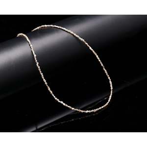 Collar de Plata de Ley 925 con Diamantes en Bruto de 2.5-4 mm, Color Champán - Product Image 1