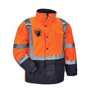 Chaquetas de Seguridad Reflectantes de Alta Visibilidad Personalizadas, Chaquetas de Trabajo de Alta Visibilidad para Construcción, Abrigos con Bolsillos, Mangas Largas para Hombre, Certificación CE - Product Image 4