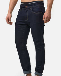 Jeans slim de haute qualité pour hommes, taille personnalisée, denim droit délavé, pantalon bleu tendance - Product Image 6