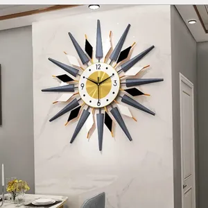 Reloj de pared de lujo moderno decorativo para el hogar New Look, reloj de pared hecho a mano de Metal, suministros al por mayor, reloj de pared de Metal, artes - Product Image 2