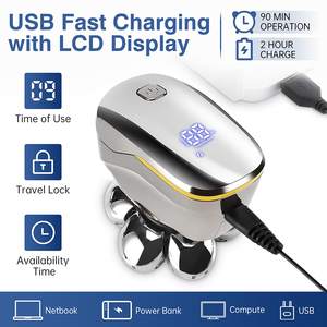 Rasoir Électrique Sans Fil Professionnel pour Hommes 6-en-1, Tondeuse à Barbe Rechargeable avec Fonction Rotative pour le Visage, Alimentation USB - Product Image 4