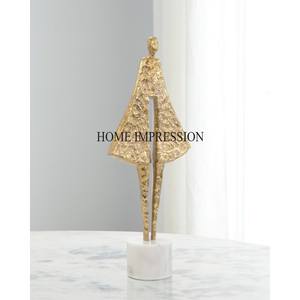 Sculpture de créateur d'inspiration vintage rustique enduite de poudre de couleur noire d'approvisionnement direct d'usine pour la décoration de hall de maison et d'hôtel - Product Image 3