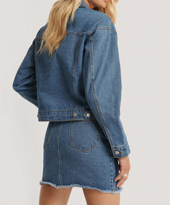 Nueva llegada chaqueta de mezclilla casual clásica lavada vintage personalizada para hombres y mujeres relleno de algodón duradero cómodo suministro al por mayor - Product Image 2