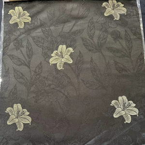 100% Ultra suave poliéster Jacquard satén fabricantes de secado rápido transpirable Floral brocado hilo metálico para diseñadores de prendas de vestir - Product Image 1