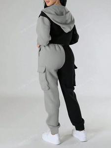 Ensemble de survêtement décontracté pour femmes, vêtements de sport, vêtements de rue, pour l'entraînement et un usage quotidien confortable - Product Image 5