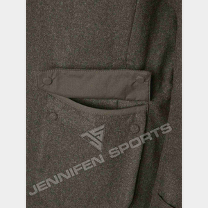 Veste de chasse d'hiver unisexe 100% laine, épaisse, pour l'extérieur, avec plusieurs poches, respirante, fermeture éclair - Product Image 4