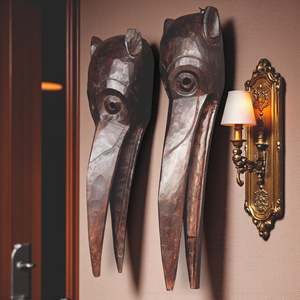 Rustic-<b>Style</b> Wooden <b>Head</b> Design - Product Image 2