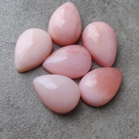Opale rose naturelle de qualité AAA+ en forme de goutte d'eau, cabochon à dos plat, pierres précieuses calibrées, certifiées par un tiers, tailles personnalisées