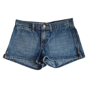 Pantalones Cortos Bermuda de Lona de Algodón Azul Casual para Hombre, de Cintura Alta Elástica, Vaqueros Lavados, de Secado Rápido, con Logotipo Personalizado 2026 - Product Image 1