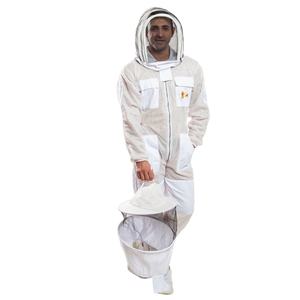 Costume d'apiculture avec double voile, tissu en maille à 3 couches, voile d'escrime interchangeable et voile rond, genoux renforcés - Product Image 4