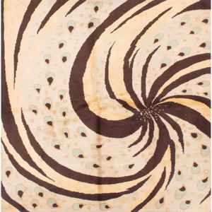 Tapis imprimé beige à motif persan pour la décoration de bureau et la maison turque, tapis en chenille - Product Image 5