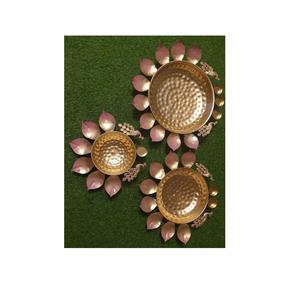 Bol décoratif '''''''' 'Pooja en laiton pour plats de cuisine et de service avec pot de service décoratif polonais brillant - Product Image 1