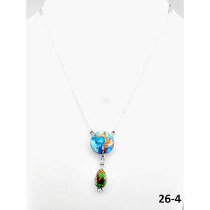 Collier artisanal multi-bordures inspiré du sud-ouest, en turquoise et argent sterling - Product Image 4