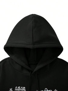 Sudadera con capucha de algodón 100% para hombre, sudadera cómoda de lana con logotipo personalizado, diseño impreso, temporada de invierno, cuello con capucha, talla XS - Product Image 5