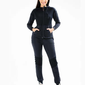 Nuevo Conjunto Deportivo de Moda para Mujer, Dos Piezas, Pantalones y Top con Cuello Alto, Estampado y Cremallera - Product Image 2