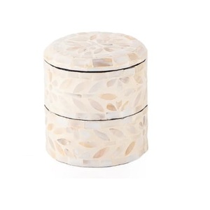 Contenant en métal martelé plaqué or au look fabuleux avec couvercle fait main, pour noix, collations et fruits secs, pot frais et organisé - Product Image 6