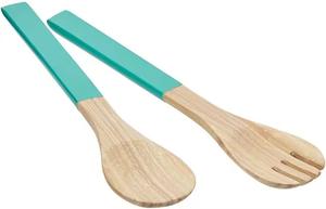 Ensemble de serveur de salade en bois le plus vendu meilleure qualité ustensiles de cuisine en bois serveur de salade gravure sculpture sur poignée ensemble de serveur de salade - Product Image 2