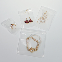 Pochettes à bijoux refermables en EVA transparentes, petites pochettes auto-scellantes en plastique pour ranger les bagues, les boucles d'oreilles et les colliers
