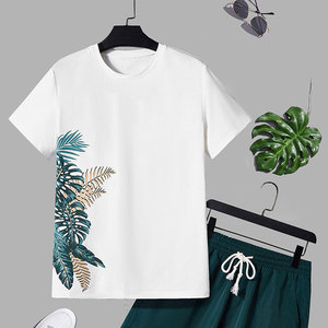 OEM Custom <b>Men</b> Terry Fabric Summer Two-Piece Sporty <b>Short</b> Sleeve <b>Set</b> with Quick Dry Cotton <b>T</b>-<b>Shirt</b> <b>and</b> <b>Shorts</b> - Product Image 5