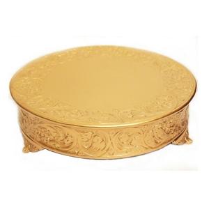 Soporte redondo hecho a mano de tamaño personalizado para pasteles chapado en oro de aluminio latón plato para servir Pedestal utensilios para hornear al por mayor - Product Image 5