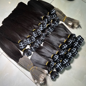 Weft <b>Hair</b> Extensions Thickness End Bone Straight <b>Hair</b> Bundles 100% Vietnamese Human <b>Hair</b> Length 8 10 Inches Large Stock - Product Image 3