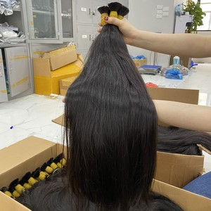 Vente en gros de cheveux noirs naturels longs et droits, vendeur d'extensions de cheveux humains vietnamiens en vrac - Product Image 1