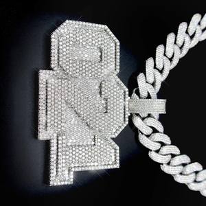 Collar con colgante de diamante de moissanita de lujo VVS1 colgante de diamante de claridad para mujer boda y compromiso - Product Image 6