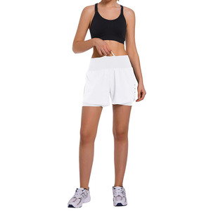 Mallas de yoga con logotipo impreso personalizado para mujer, pantalones cortos para Mujer, Deportes, correr, Fitness, pantalones cortos de tela suave para mujer - Product Image 3