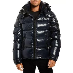 Vestes de mode streetwear pour hommes rembourrées et matelassées avec capuche brillante, vente en gros à bas prix, dernière veste matelassée d'hiver pour adultes et garçons - Product Image 1