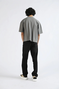 เสื้อยืดโอเวอร์ไซส์ทรงบ็อกซี่ผ้าคอตตอน 100% หนานุ่ม พิมพ์ลายสกรีน สไตล์สตรีทแวร์  รับสกรีนโลโก้ตามแบบ - Product Image 4