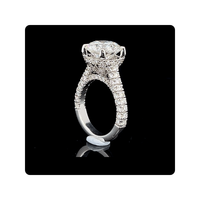 Bague pour femme en or blanc 14 carats avec diamant solitaire CVD de 5 carats, taille brillant rond, certifié IGI, couleur E-F, clarté VVS-VS, cultivé en laboratoire