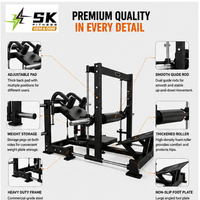 Machine à fessiers multifonctionnelle SK Plate Loaded 3D Hip Thrust, équipement de musculation du bas du corps pour usage commercial en salle de sport