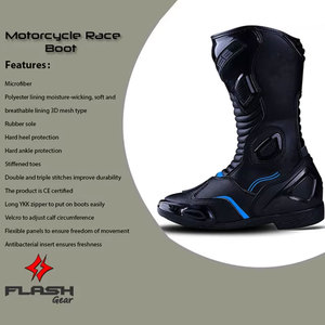 Botas de Motocicleta Impermeables de PVC para Mujer, con Punta Cuadrada, para Carreras, Uso en Invierno - Product Image 3