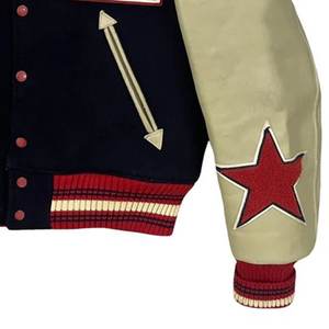 Venta al por mayor mangas de cuero personalizado bordado Diseño Varsity chaquetas de hombre Letterman chaquetas casuales chaquetas para hombre transpirable - Product Image 3