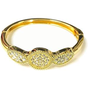 Bracelet jonc articulé TJ Magic avec pavé de pierres en zircone cubique - Product Image 1