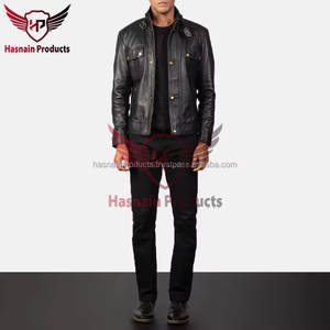 Vestes en cuir noir de vachette de qualité supérieure pour hommes-Nouveautés tendance avec un design innovant, à la mode - Product Image 2