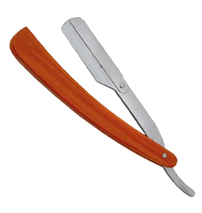 Mango de plástico rojo Cuchilla desechable afilada de acero inoxidable Maquinillas de afeitar para barba con mango de madera - Product Image 5
