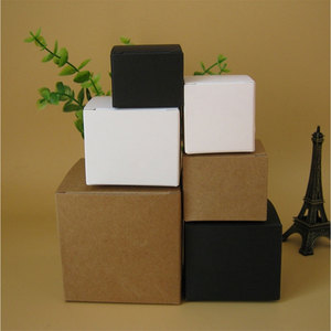 Natural Kraft Paper Box Cube Tuck Top Gift Box Marriage Emballage Cajas Cosmetic Jar Packaging Box Party Supplies - Product Image 2