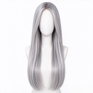 Peluca Judía Gris Natural, Larga, con Base de Seda, Sheitel, Cabello Humano Remy, Peluca de Encaje para Mujeres Ortodoxas - Product Image 1
