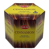 Conos de incienso de reflujo de canela HEM 40 conos aromáticos para fuente de humo de cascada fragancia dulce y picante para relajación