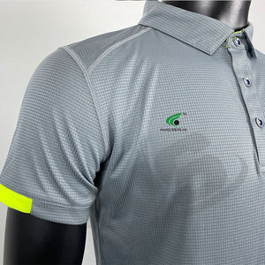 Chemises tendance pour hommes avec logo personnalisé, tissu en toile solide, séchage rapide, vêtements de sport décontractés, golf, manches courtes - Product Image 2