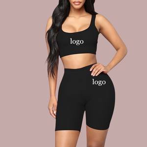 Nuevo conjunto de Yoga para mujer, 2 piezas de talla grande, ropa deportiva personalizada de Color, conjuntos de Fitness de gimnasio de alta elasticidad para mujer, secado rápido - Product Image 6
