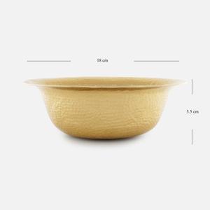 Handcrafted Hammered Brass <b>Bowl</b> with Shiny Finish Perfect for Serving <b>Snacks</b> Home Decor and Festive Gifting Table Display - Product Image 3