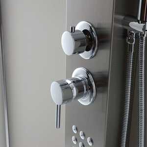 Panel de Ducha de Acero Inoxidable 304 Cepillado de 125 cm, Conjunto de Baño con Hidromasaje - Product Image 5