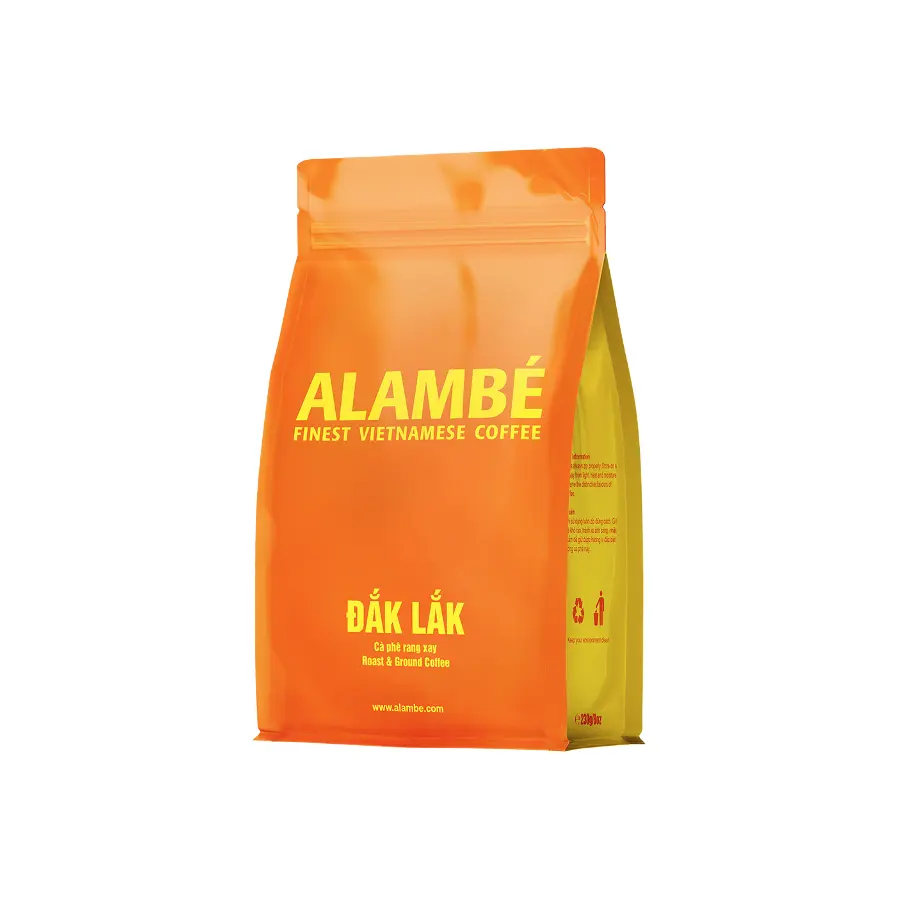 ベトナムコーヒー100% ロースト挽いたコーヒーAlambe Dak Lak 1kgロブスタブレンドHACCP