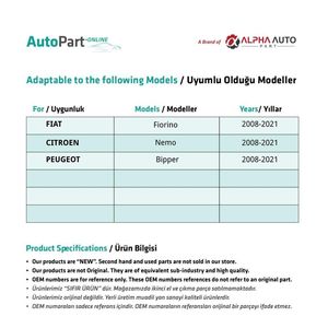 Juego de reparación de ventana derecha para Fiat Fiorino,Citroen Nemo,Peugeot Bipper - Product Image 2